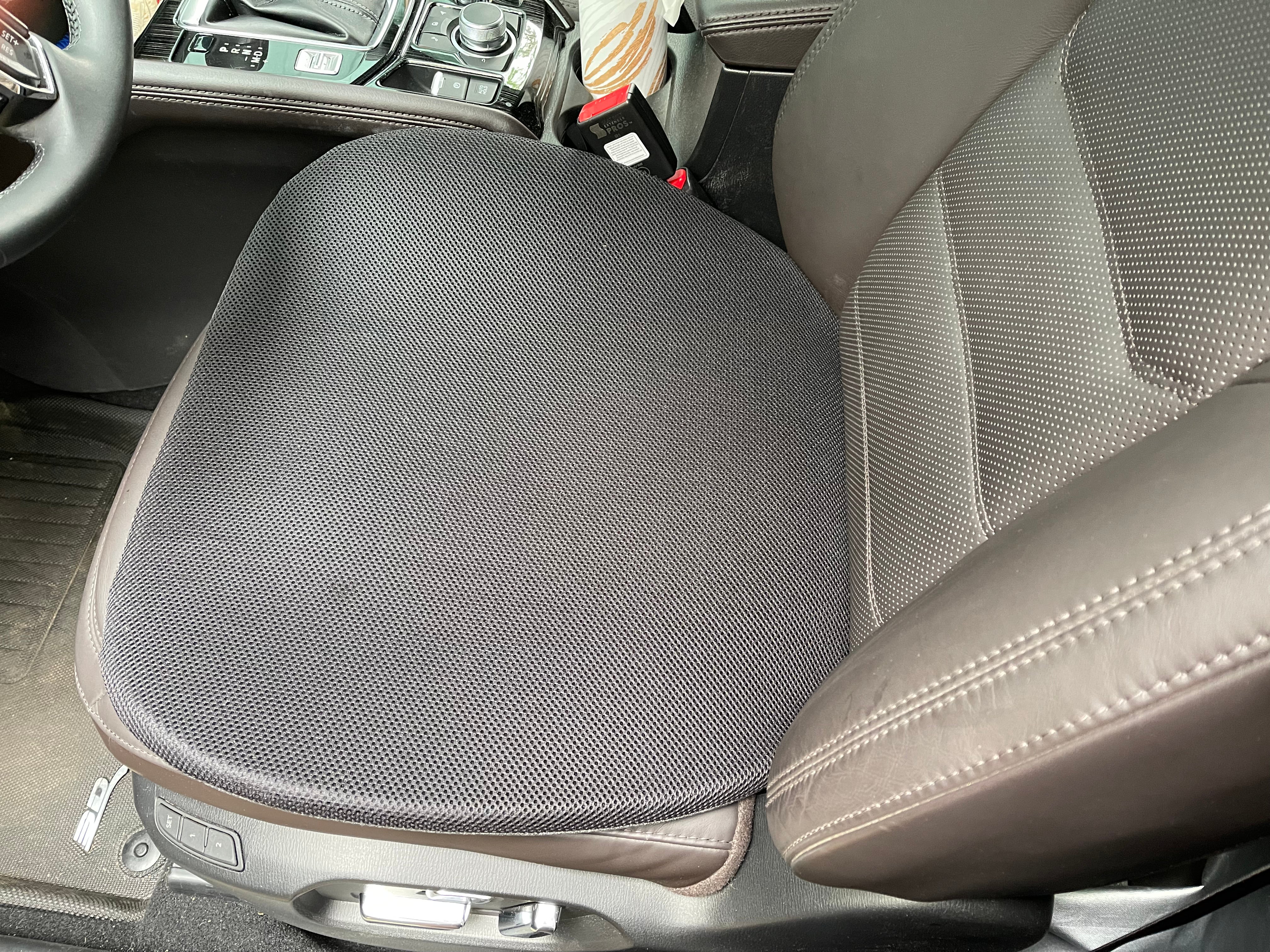 RaoRanDang Car Seat Cushion Memory Foam Thin Seat Cushion for Car Truck  Seat Driver, 20x18.5x1.2 Inches, Black